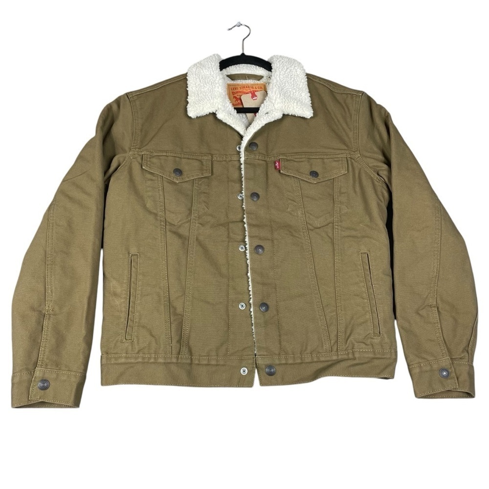 Levi’s Iconic Cozy Durable Warm Canvas Sherpa Lined Trucker Jacket - NWT - Sz S